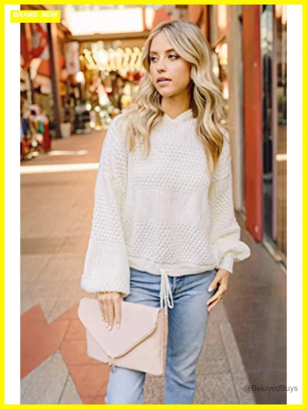 Oversized Envelope Clutch Faux Leather Chain Evening Bag